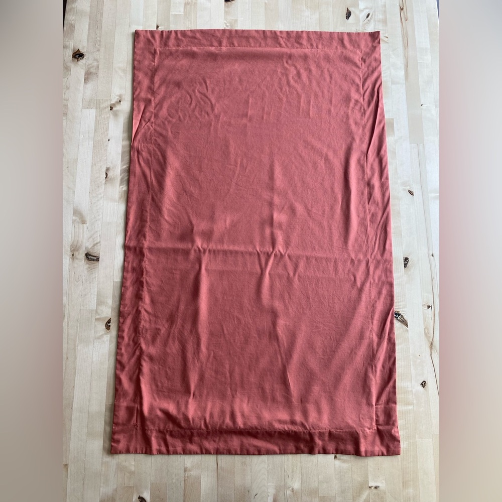 REBECCA MINKOFF King Size Pillow Cover Sham - Linen & Bamboo Copper Burnt Orange